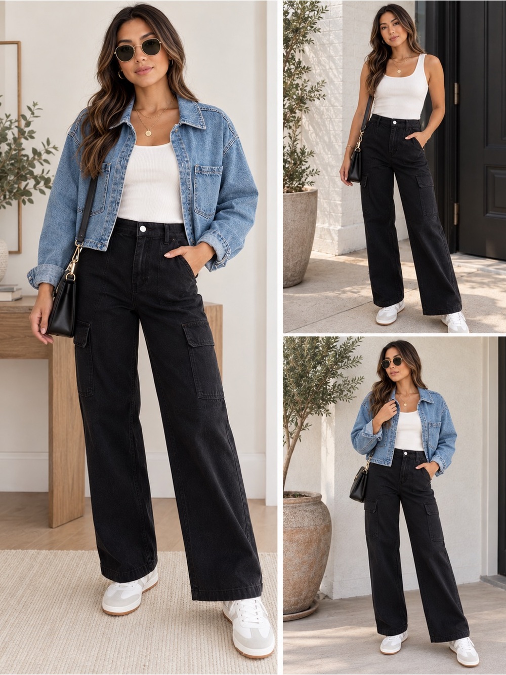 NWT Women’s Velvet Heart Bradley Cargo Pants Black Utility Size 27 x
30 1/2 L